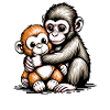 Monkey Hug Duo: Keep Holding On