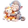 Cuddle Monkeys Embrace