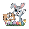 Kalo Pascha Easter Rabbit Greek Easter