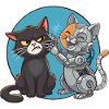 Chat et robot 