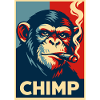 Retro Chimp Cigar Poster