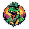 Dinosaur Sunset Headpiece