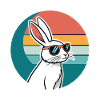 Retro Bunny in the Sun