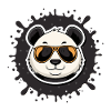 Panda chic glasses orange splash