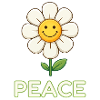 Anti-War Peace Flower - Retro Smiley Daisy