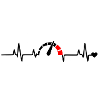 Roter Segmentbogen Logo Muster