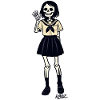 Skeleton Schoolgirl Portrait