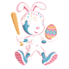 Hoppelhase avec œuf de Pâques