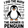 Math Sayings Penguin Funny Math Gift