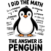 Math Sayings Penguin Funny Math Gift