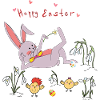 Easter bunny with chicks