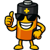 Batteij with sunglasses