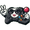 Kawaii-Spielcontroller-Friedenszeichen