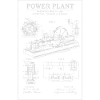 Industrie-Blueprint-Kraftwerk