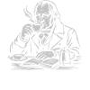 Philosopher Hegel is drinking Coffee