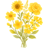 Blumenbouquet Gelb Aquarell