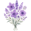Lavendel Wasserfarben Bouquet