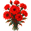 Roter Blumenbouquet Gemälde