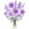Lavendel Aquarell Bouquet