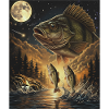 Perch Moon Howl Bass Fish Fishing