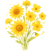 Bouquet d’aquarelle tournesol