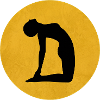 Camel Yoga Pose Silhouette Sun Design