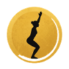 Yoga Chair Posture Silhouette Sun Design