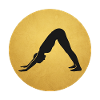 Yoga Downward Facing Dog Sun Silhouette
