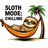 Relaxing Sloth in Tropical Hammock