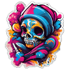 Farbenfroher Skull Street Kunstkarneval