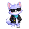 Little Purple Wolf Sticker