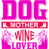 Hunde-Mutter-Weinliebhaber-Witzige Mama-Shirt