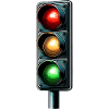 Minimalist urban traffic lights