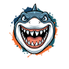 Grinning Shark Cartoon