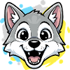 Wolf Kopf Cartoon Art