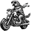 Biker Ara | Pappagallo in moto