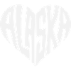 Alaska, USA Heart lettering angular