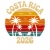 Costa Rica 2026 Retro Sunset Logo