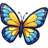 Blue Yellow Butterfly