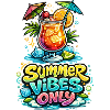 Summer Vibes Only Drink Graphic
