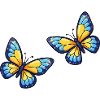 Blue Yellow Butterflies Pattern