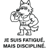 Loup Musclé Fatigué mais Discipliné