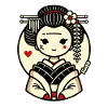 Geisha Kawaii Blossom Charm