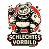 Schlechtes Vorbild Bulldog Cartoon