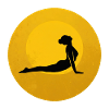Cobra Pose Yoga Silhouette Golden Sun