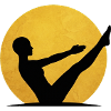 Navasana Yoga Boat Pose Silhouette Sun