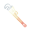 Water Pipe Wrench Retro Look