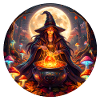 Moonlit Witch Cauldron Magic