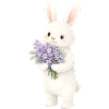 Lapin avec illustration lilas