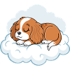 Dreamy Puppy on Cloud